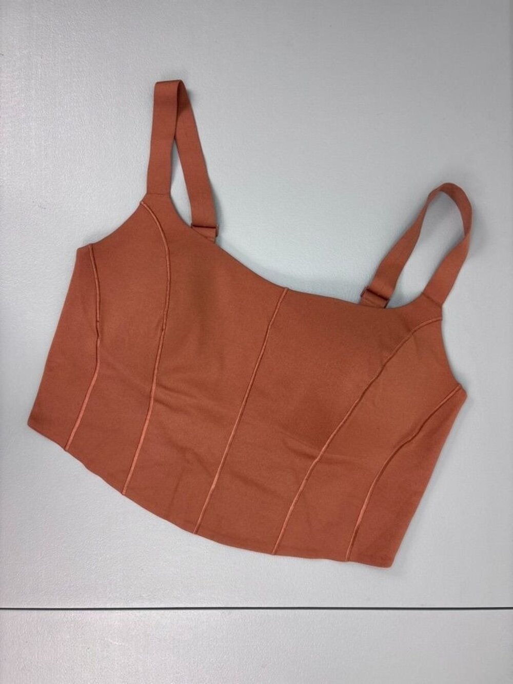 Aerie Offline XL burnt orange most support sweat corset longline sports bra